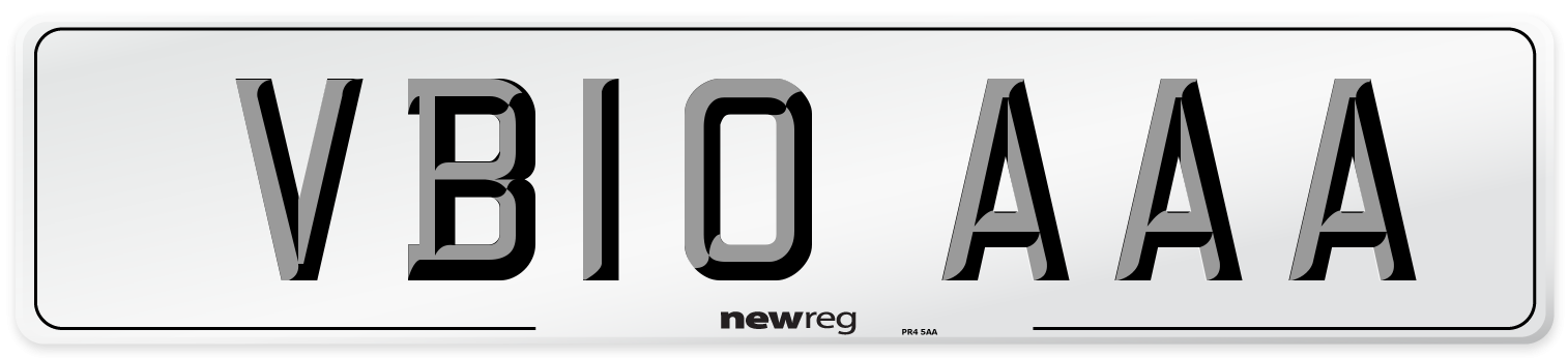 VB10 AAA Number Plate from New Reg